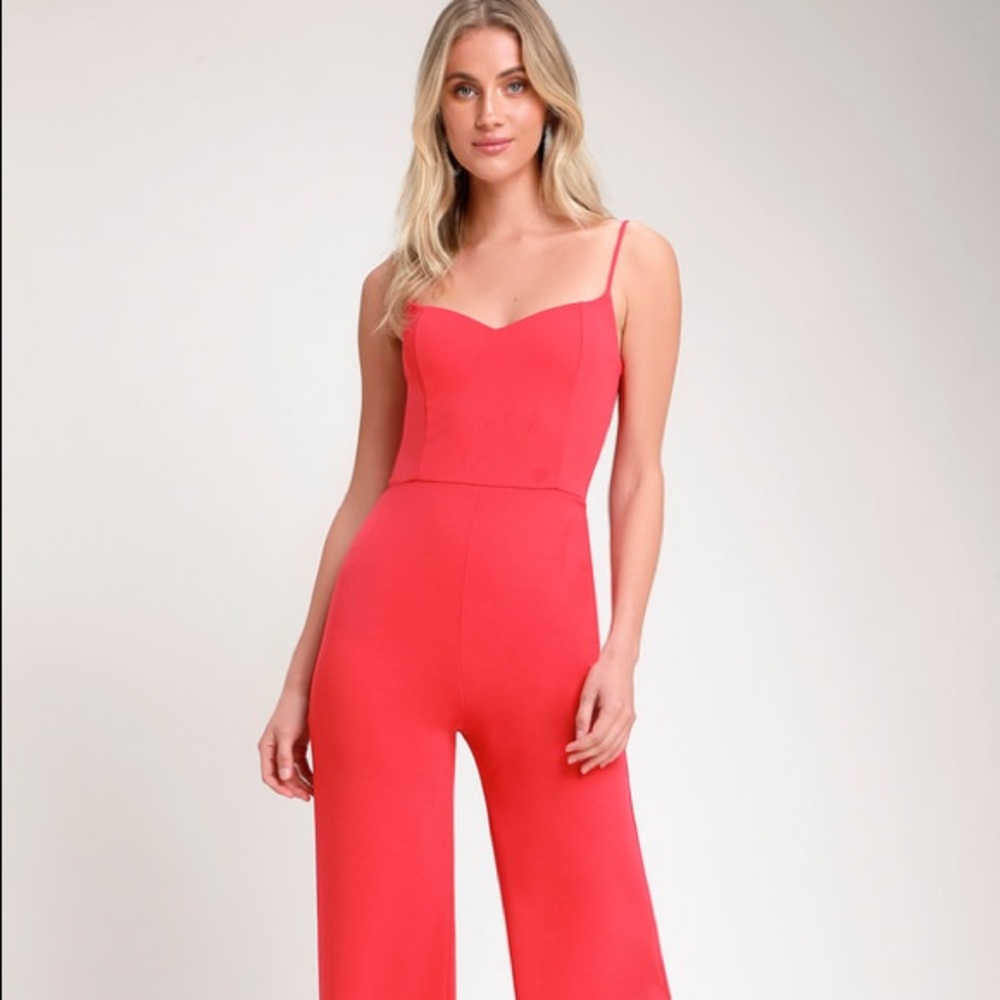 Lulu’s Pink Wide-Leg Jumpsuit
